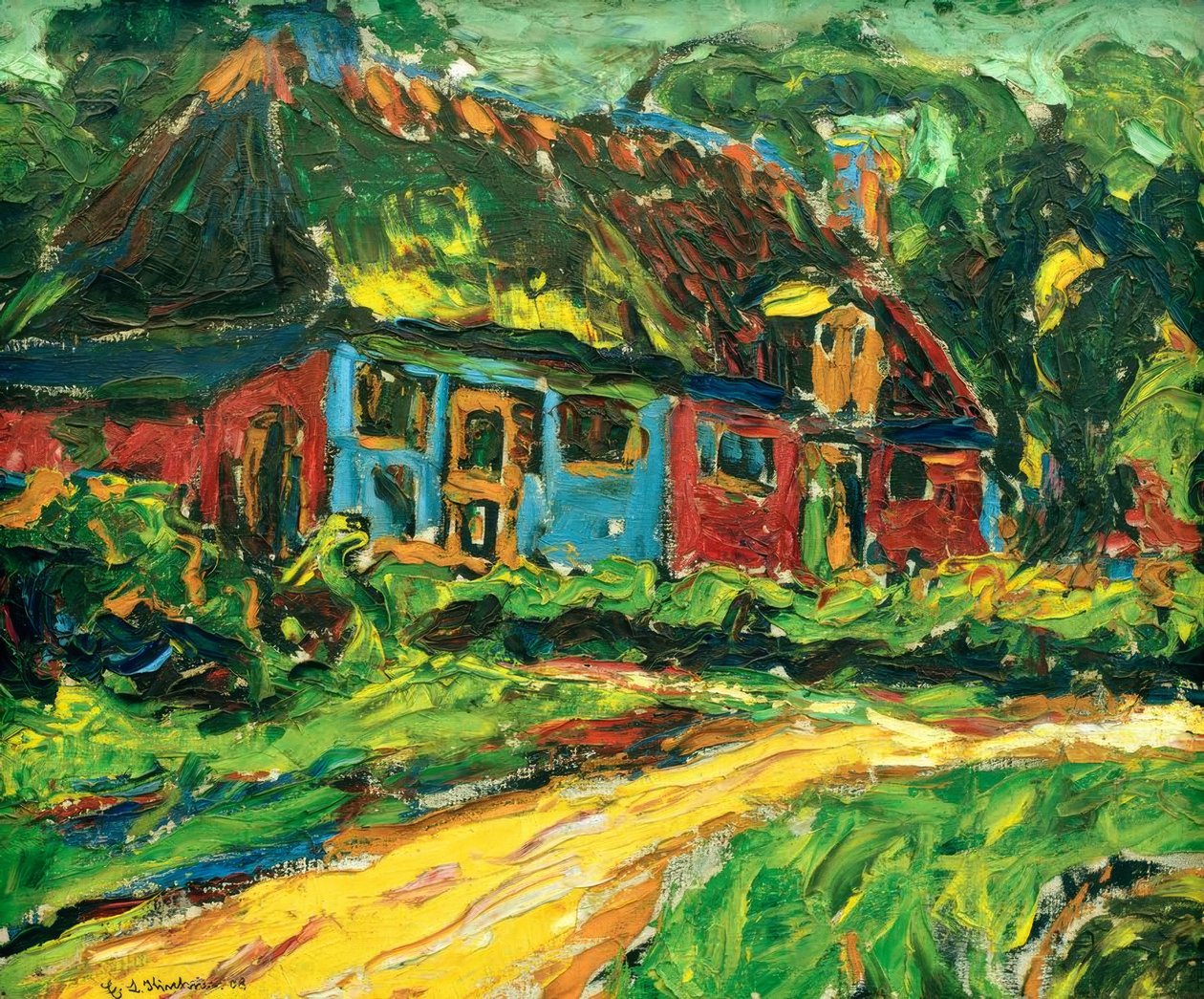 Gammalt hus på Fehmarn av Ernst Ludwig Kirchner