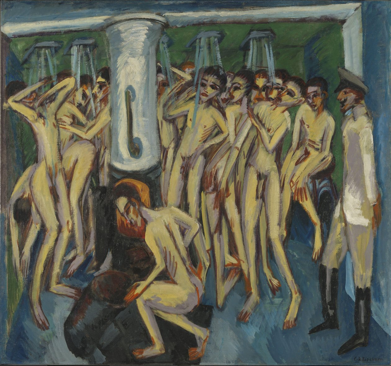 Artillerister i duschen av Ernst Ludwig Kirchner
