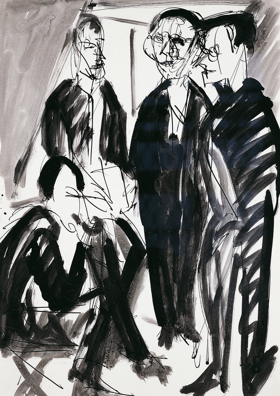 Artist och Die Brucke (Bron)-gruppen i Dresden, av Ernst Ludwig Kirchner (1880-1938) av Ernst Ludwig Kirchner