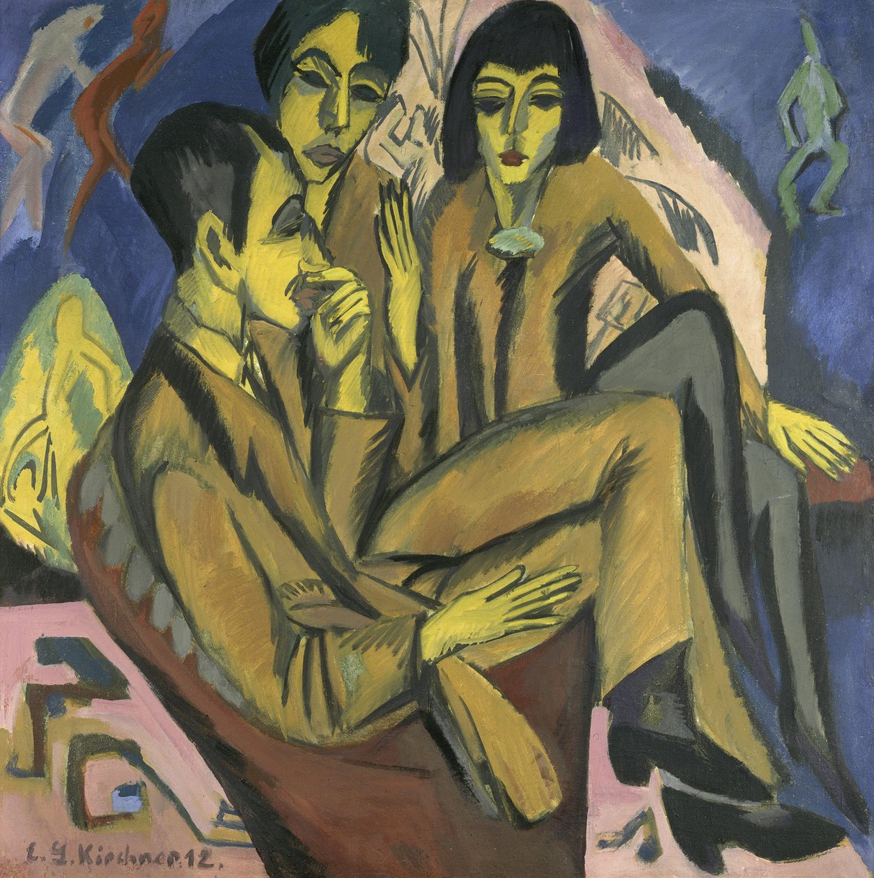 Konstnärsgruppen Konstnärernas samtal, 1913. av Ernst Ludwig Kirchner