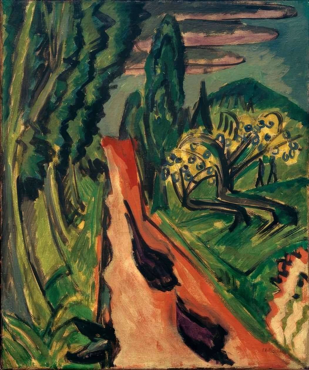 Motorväg i Taunus av Ernst Ludwig Kirchner