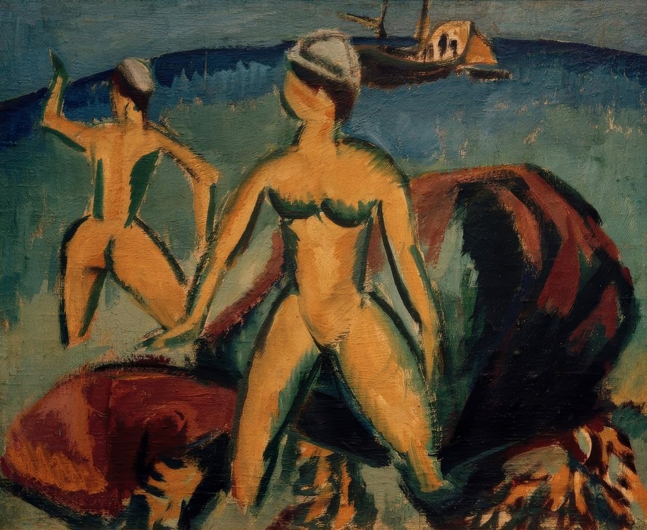 Badgäster (Fehmarn) av Ernst Ludwig Kirchner