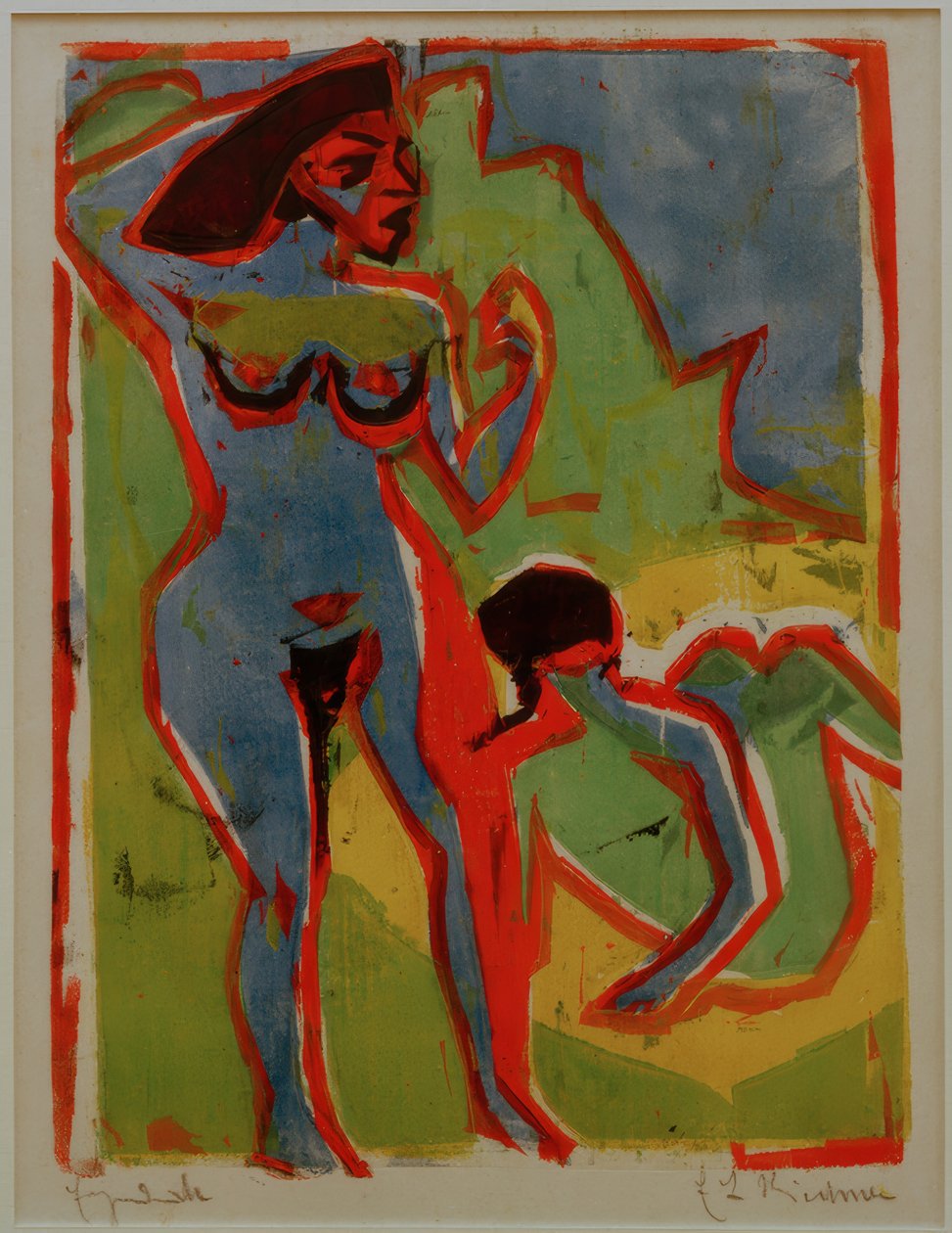Badande kvinnor i Moritzburg av Ernst Ludwig Kirchner