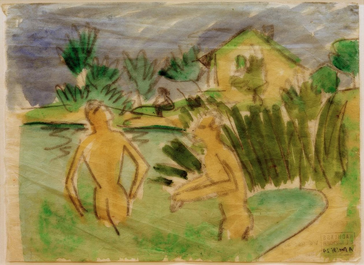 Badgäster i Moritzburg av Ernst Ludwig Kirchner