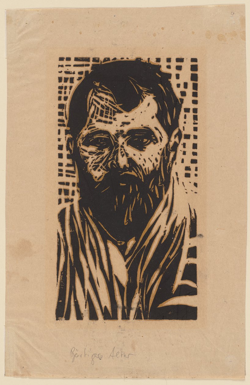 Den skäggige gamle mannen av Ernst Ludwig Kirchner