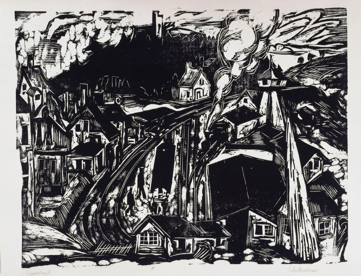 Järnvägsstationen Königstein im Taunus av Ernst Ludwig Kirchner