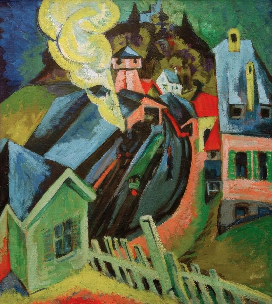 Koenigstein tågstation av Ernst Ludwig Kirchner