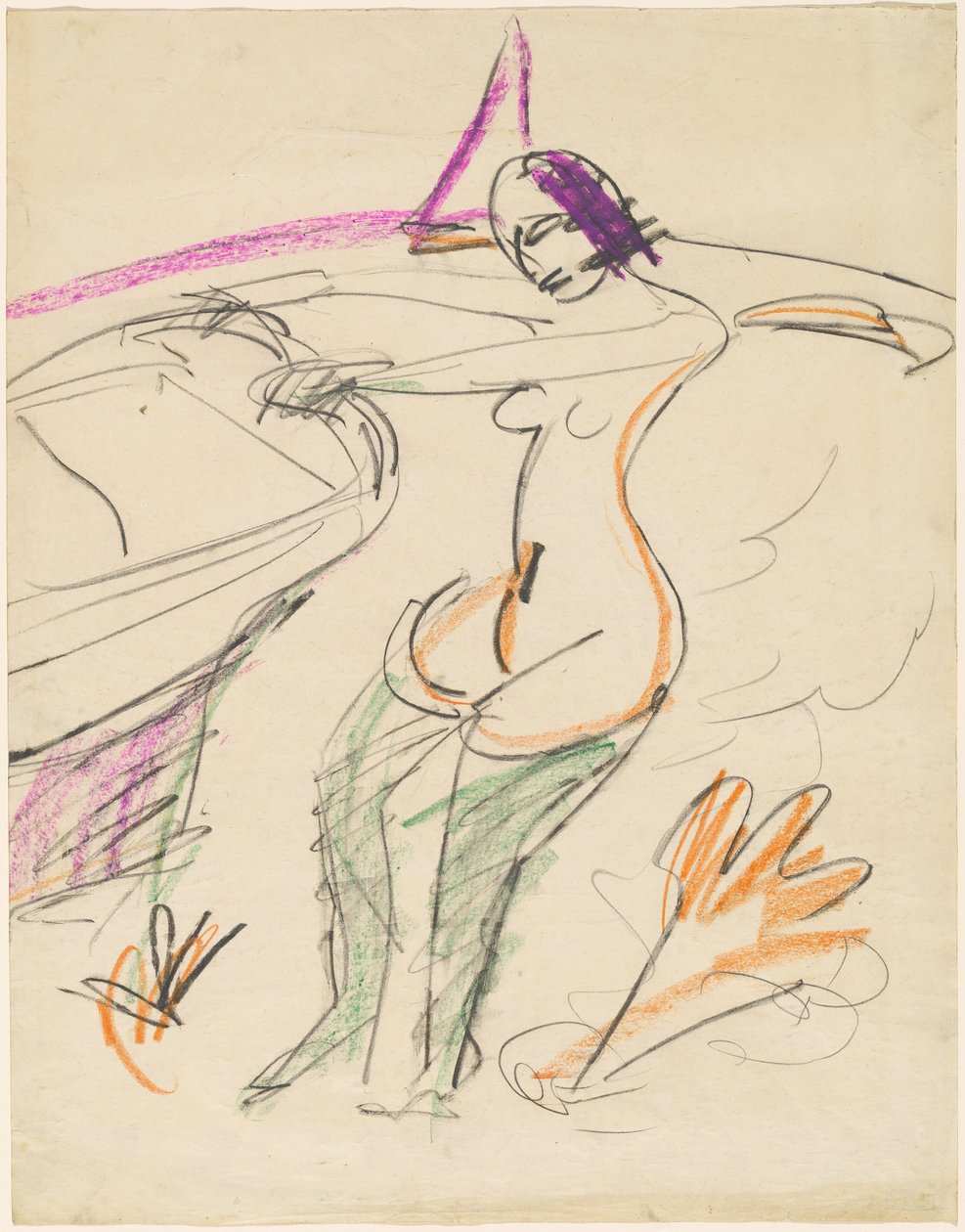 Badande av Ernst Ludwig Kirchner