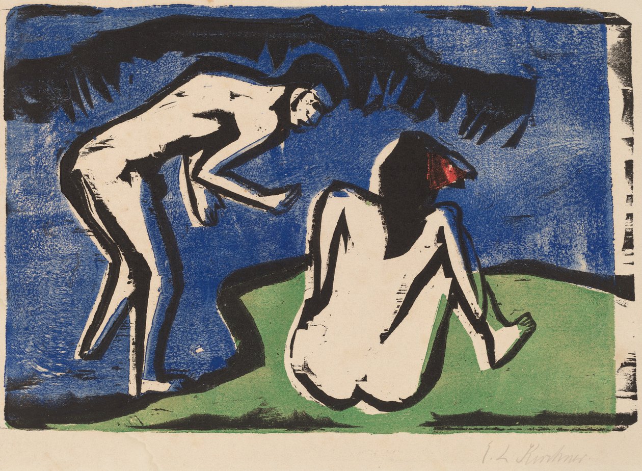 Badande par av Ernst Ludwig Kirchner