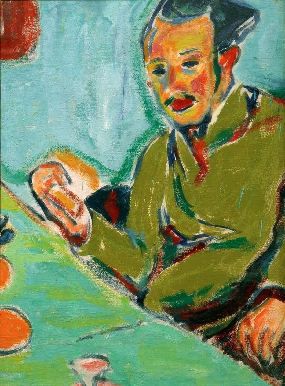 Porträtt av Erich Heckel av Ernst Ludwig Kirchner