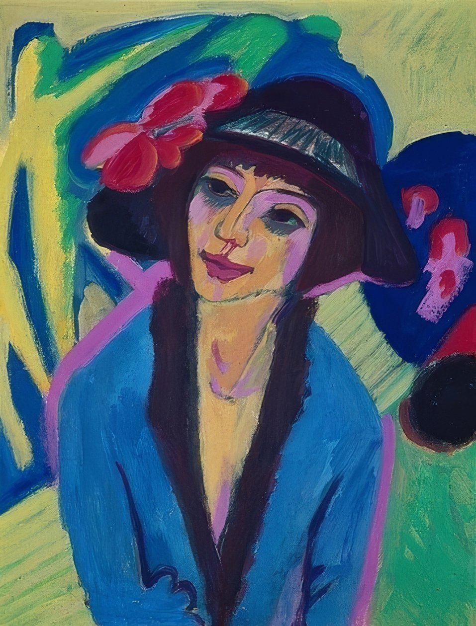 Porträtt av Gerda. Omkring 1914 av Ernst Ludwig Kirchner