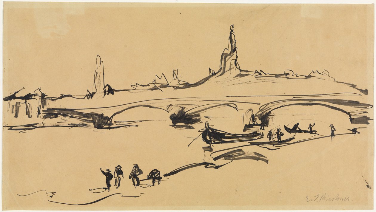 Utsikt över Dresden av Ernst Ludwig Kirchner