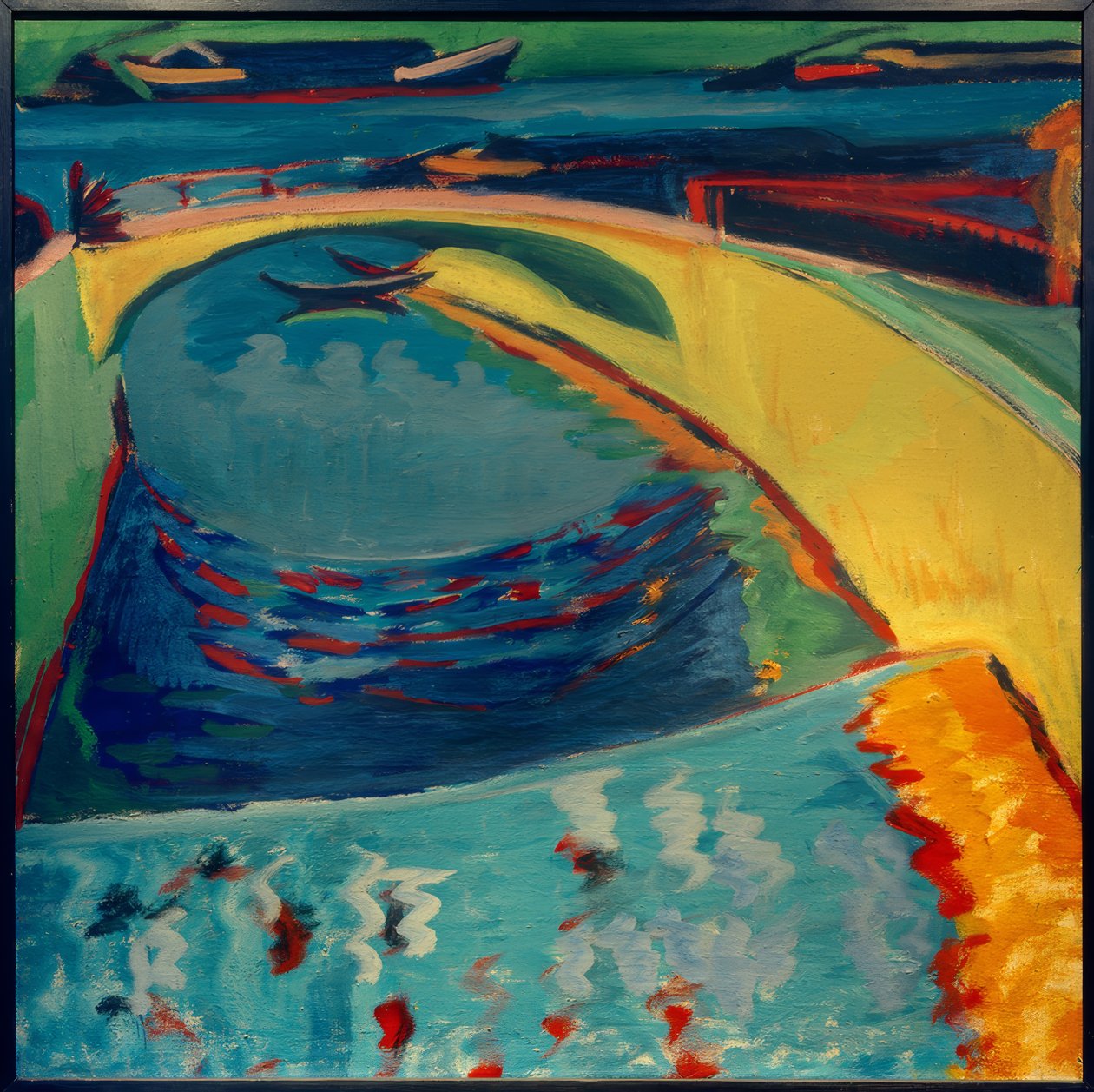 Bro vid mynningen av Prießnitz av Ernst Ludwig Kirchner