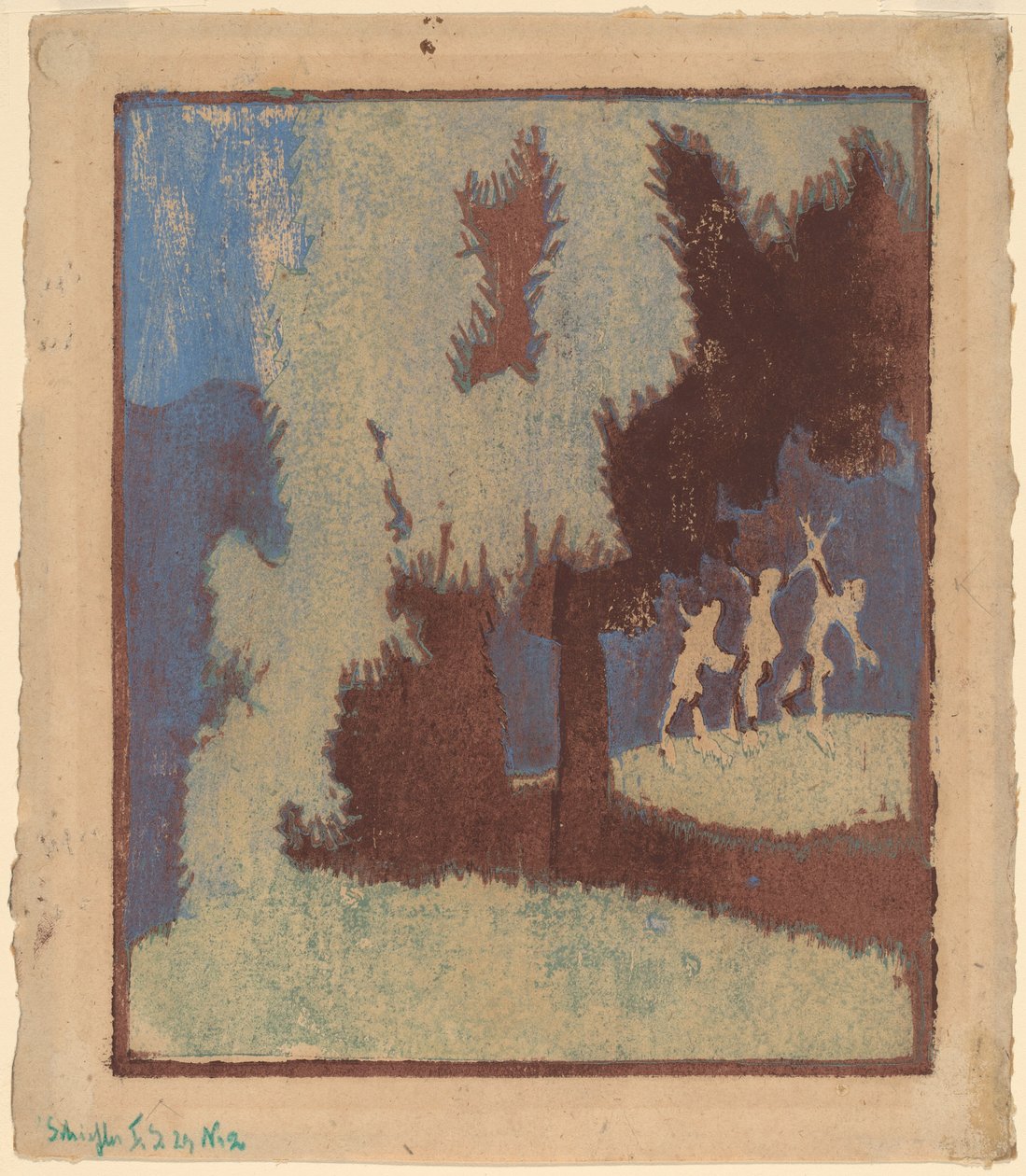 Kastanjeträd i månsken av Ernst Ludwig Kirchner