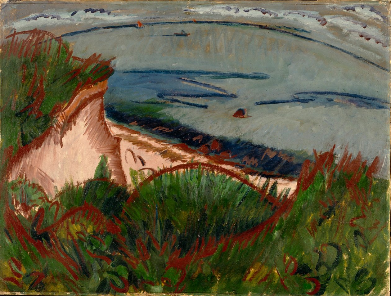Kustlandskap på Fehmarn av Ernst Ludwig Kirchner
