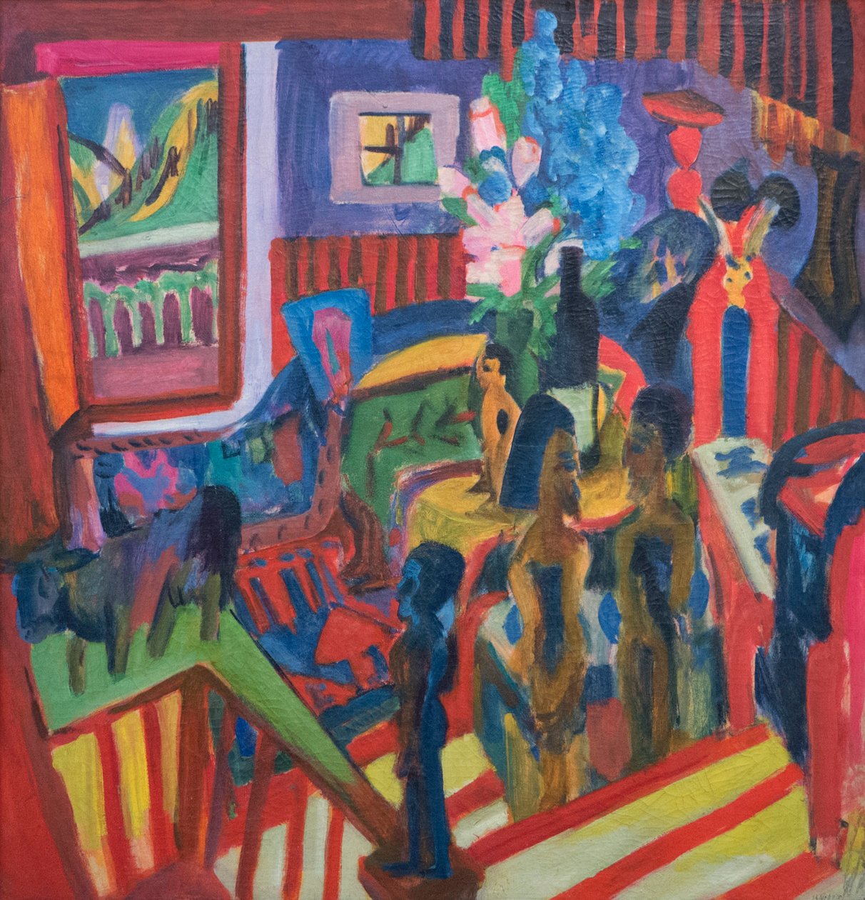 Hörn av ateljén, 1920. av Ernst Ludwig Kirchner
