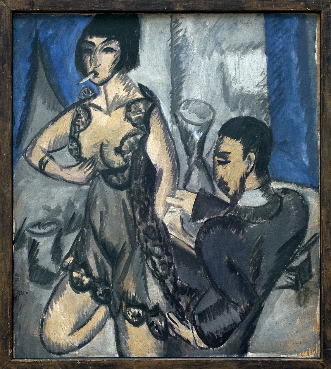 Par i ett rum. Målning av Ernst Ludwig Kirchner av Ernst Ludwig Kirchner