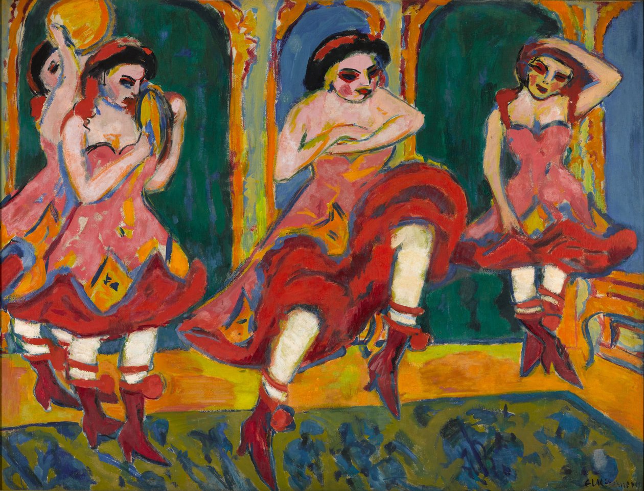 Czardas dansare, 1908-1920 av Ernst Ludwig Kirchner