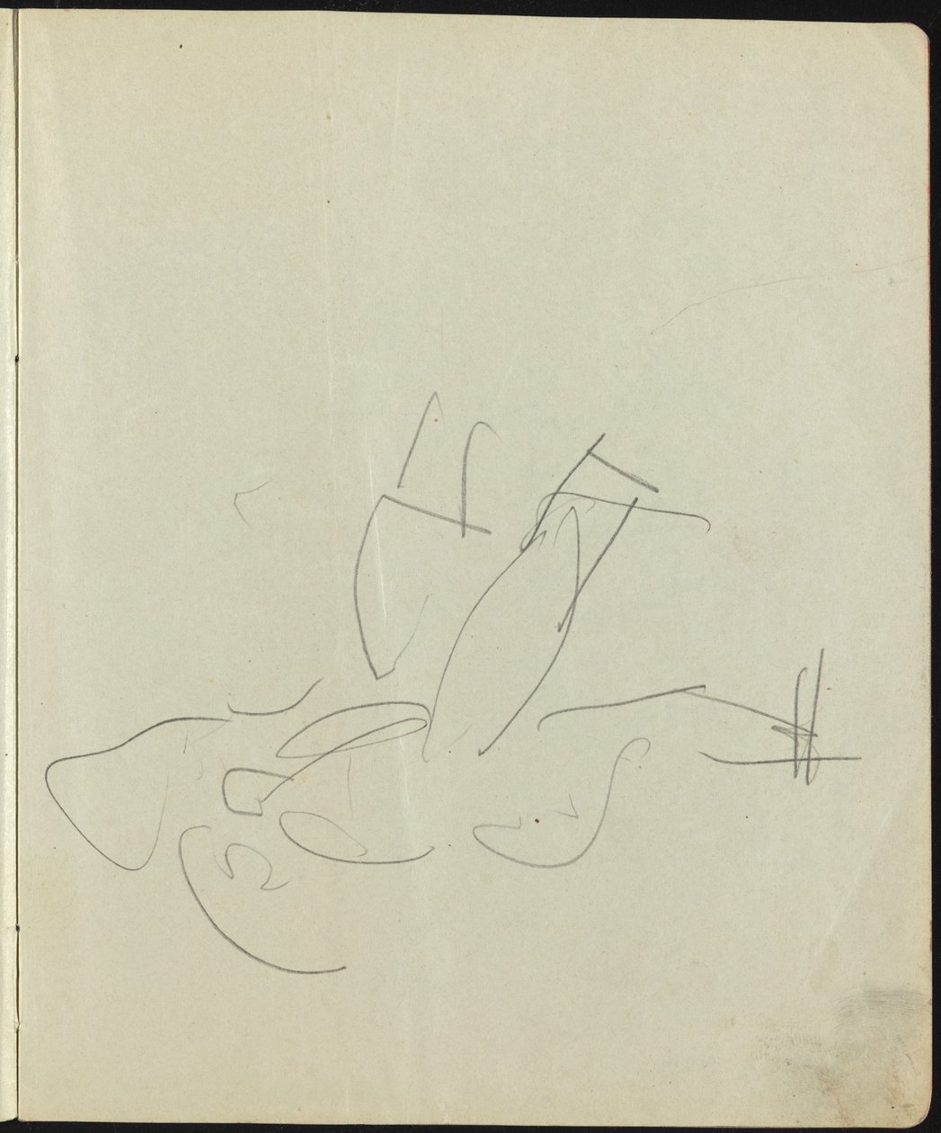 Dansare och artister (sida från en skissbok) av Ernst Ludwig Kirchner