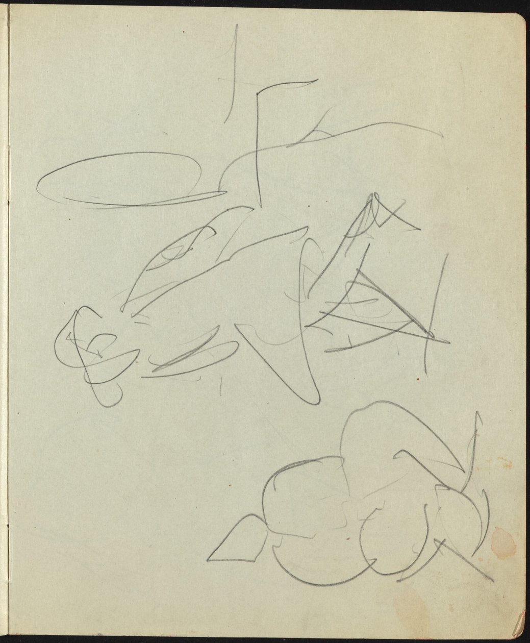 Dansare och artister (sida från en skissbok) av Ernst Ludwig Kirchner