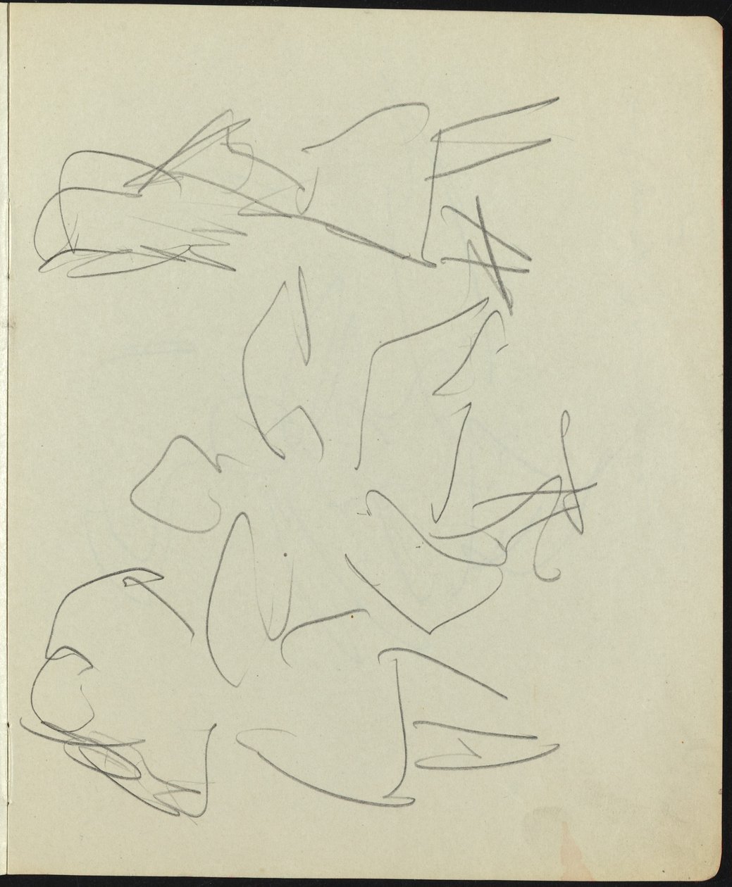 Dansare och artister (sida från en skissbok) av Ernst Ludwig Kirchner