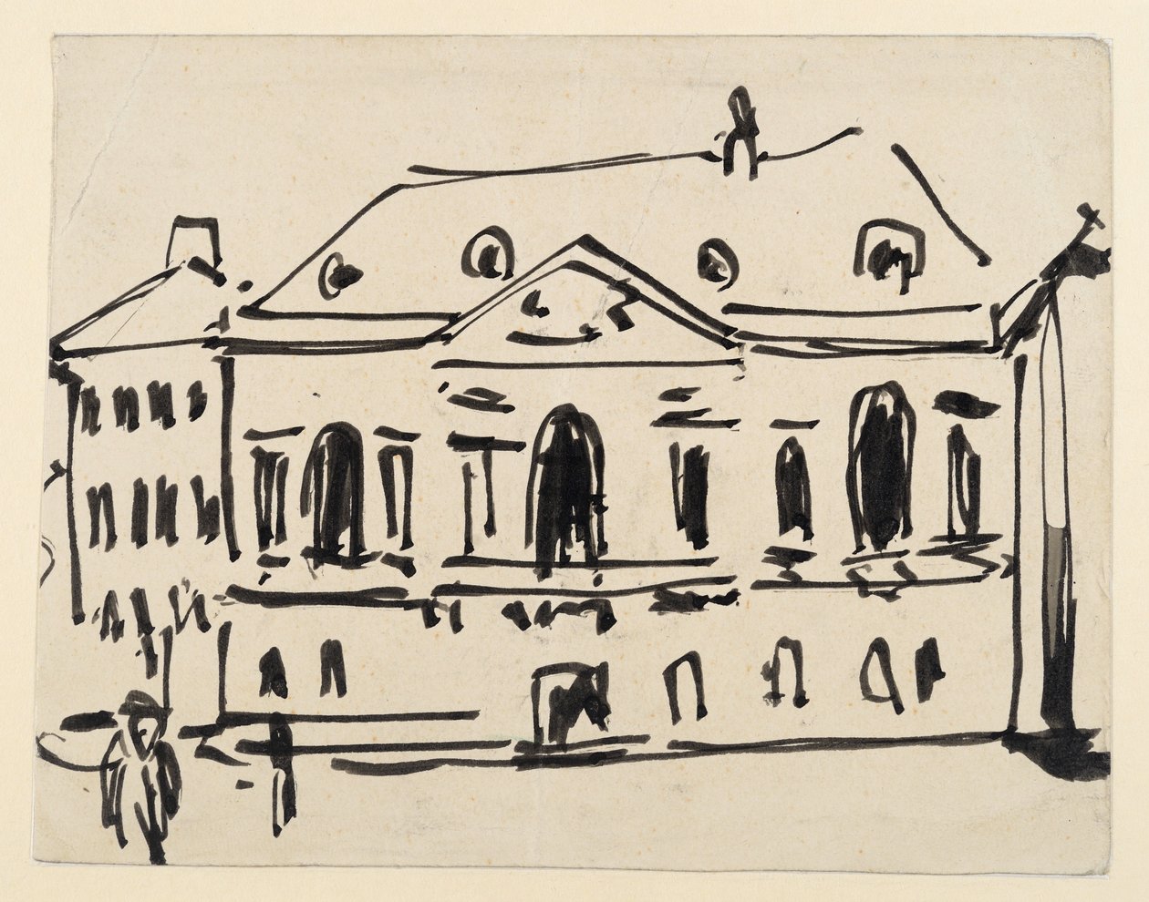 Det kurländska palatset vid Zeughausplatz i Dresden av Ernst Ludwig Kirchner