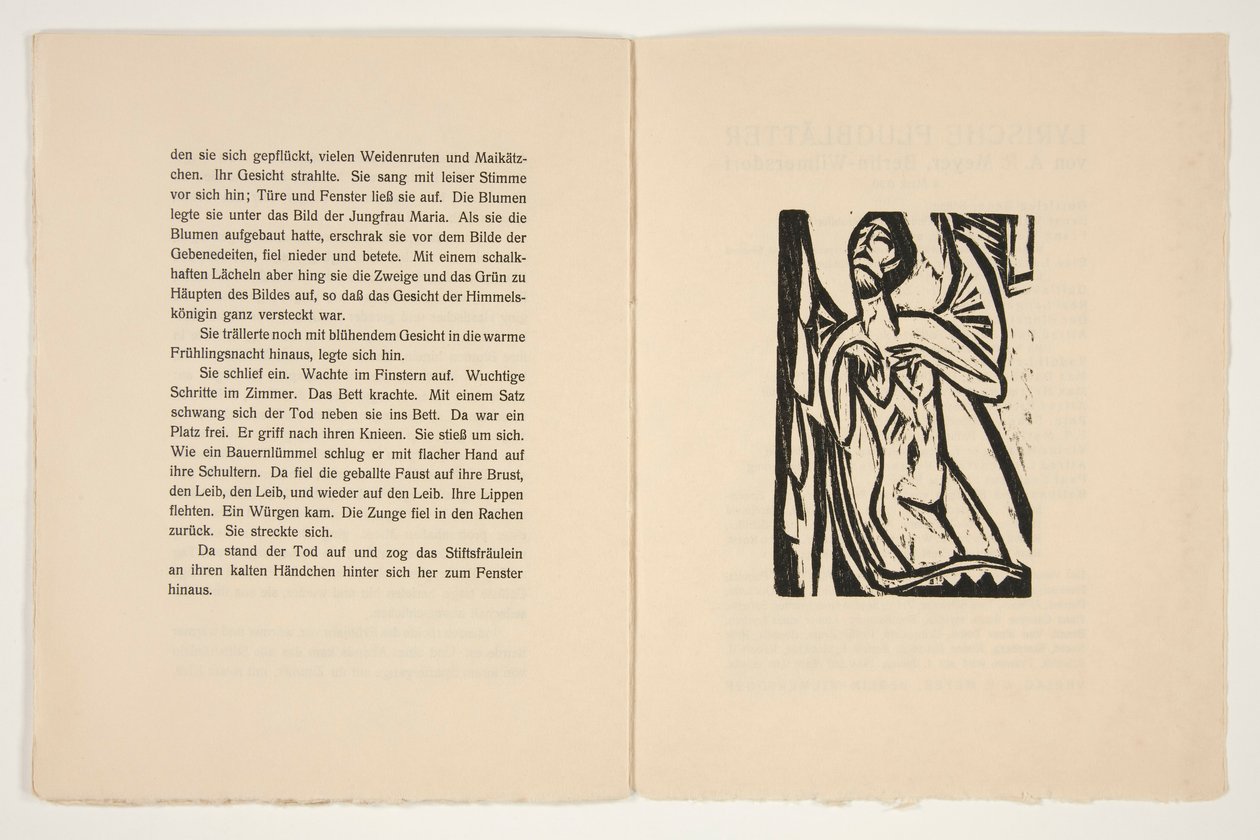 Kanoninnan och döden. Illustrationer till en roman av Alfred Doeblin av Ernst Ludwig Kirchner