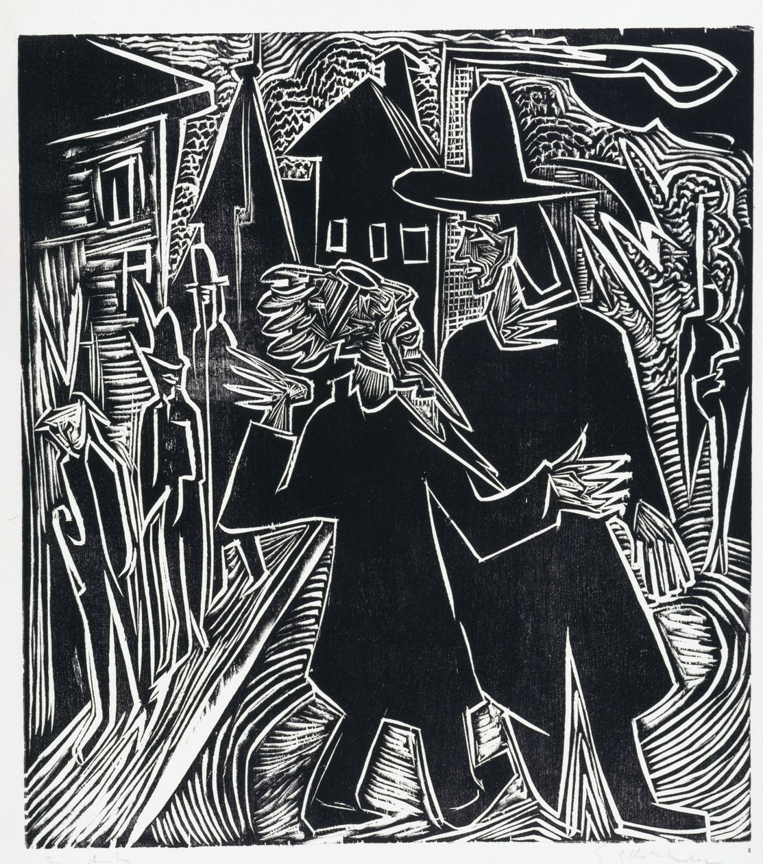 David och Absalom av Ernst Ludwig Kirchner