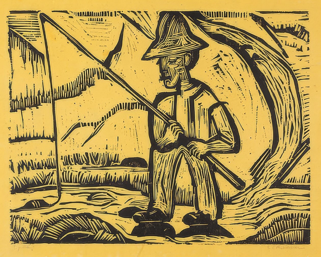 Fiskaren. 1923 av Ernst Ludwig Kirchner