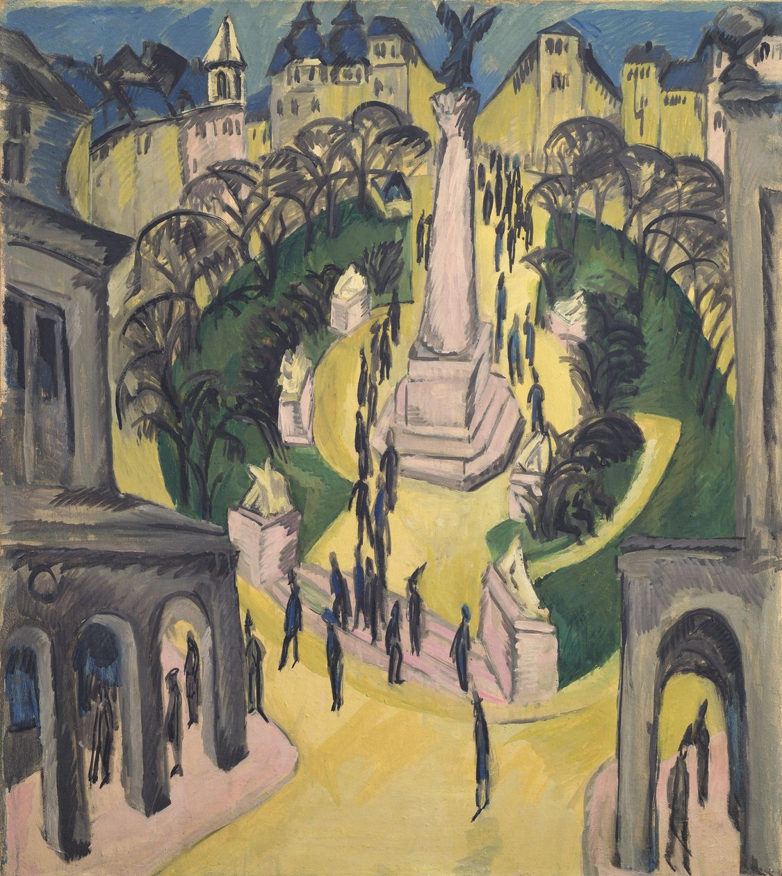 Belle-Alliance-torget i Berlin av Ernst Ludwig Kirchner