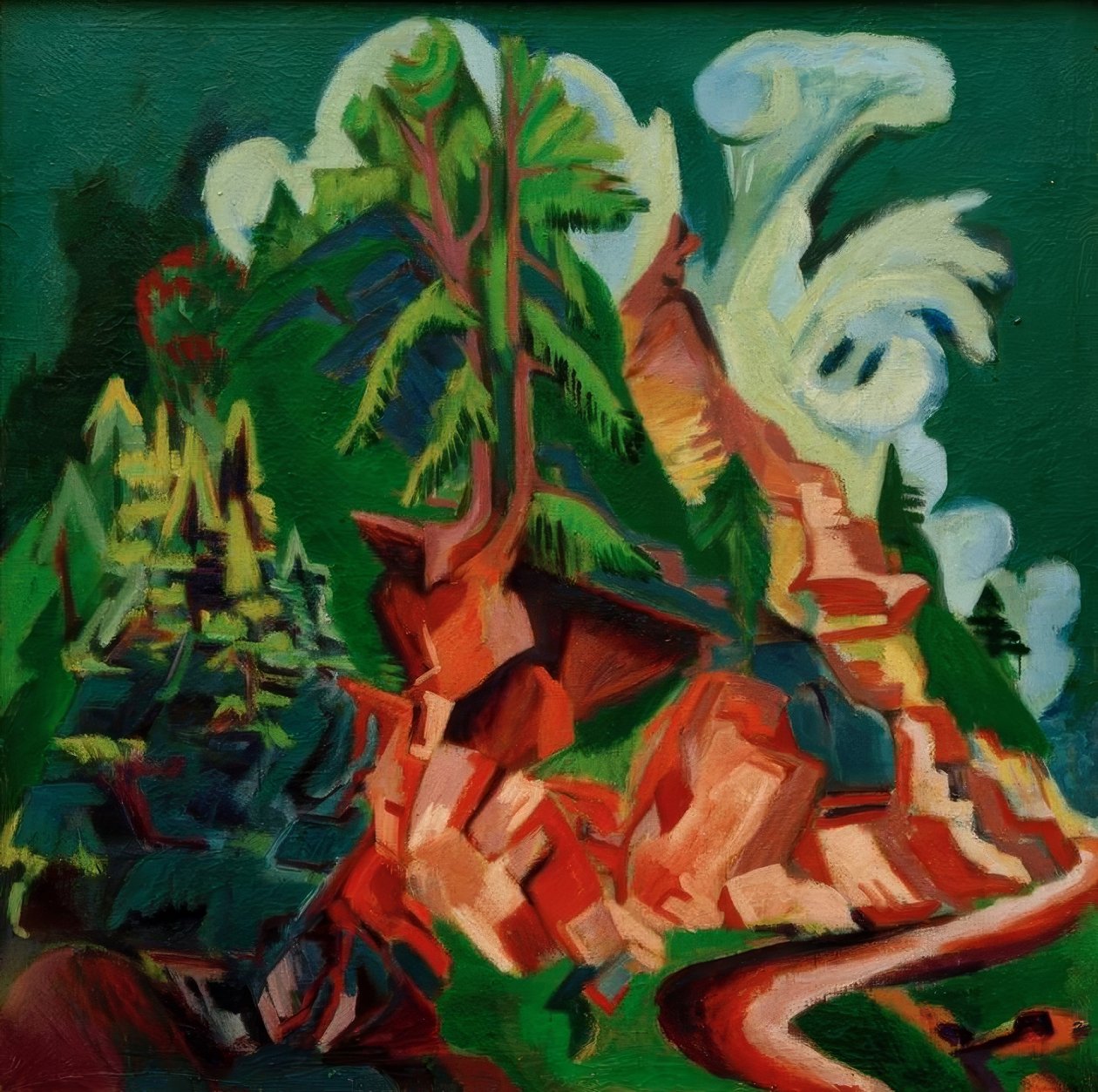 Berget. Vägen till Stafel av Ernst Ludwig Kirchner