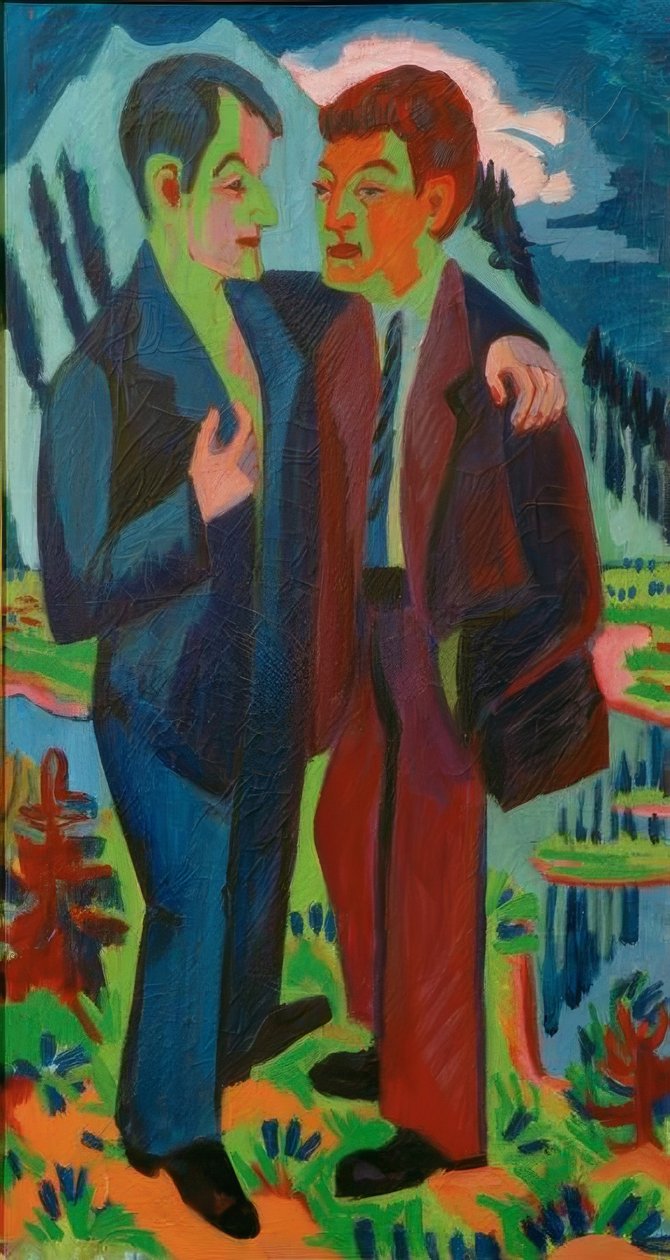 Vännerna av Ernst Ludwig Kirchner