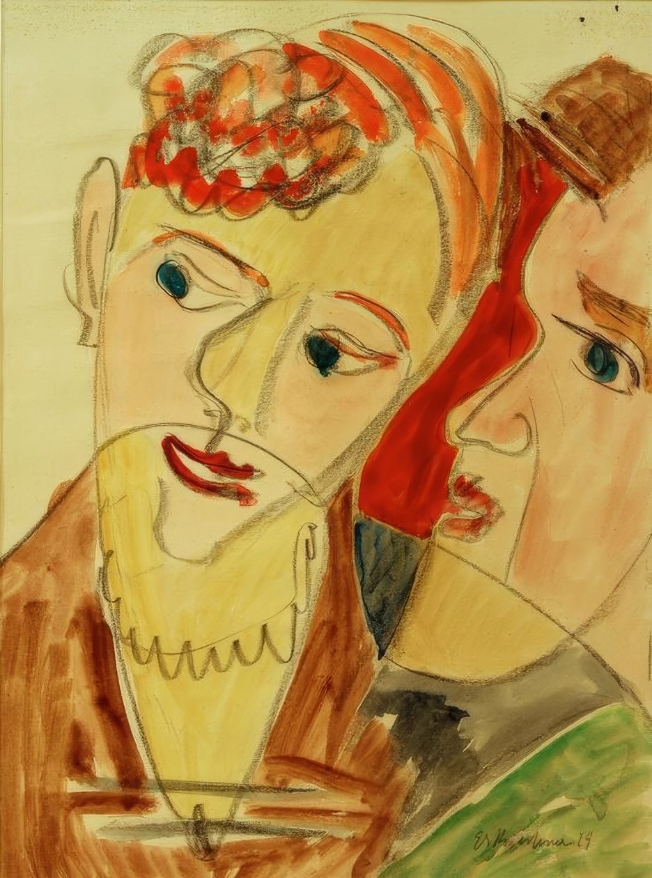 Hembussen (älskare H.) av Ernst Ludwig Kirchner