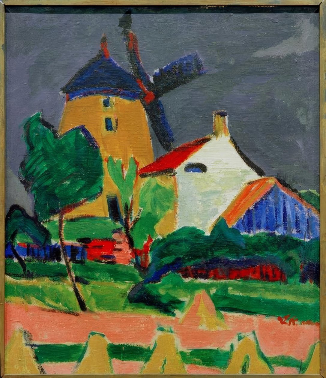 Väderkvarnen nära Moritzburg av Ernst Ludwig Kirchner