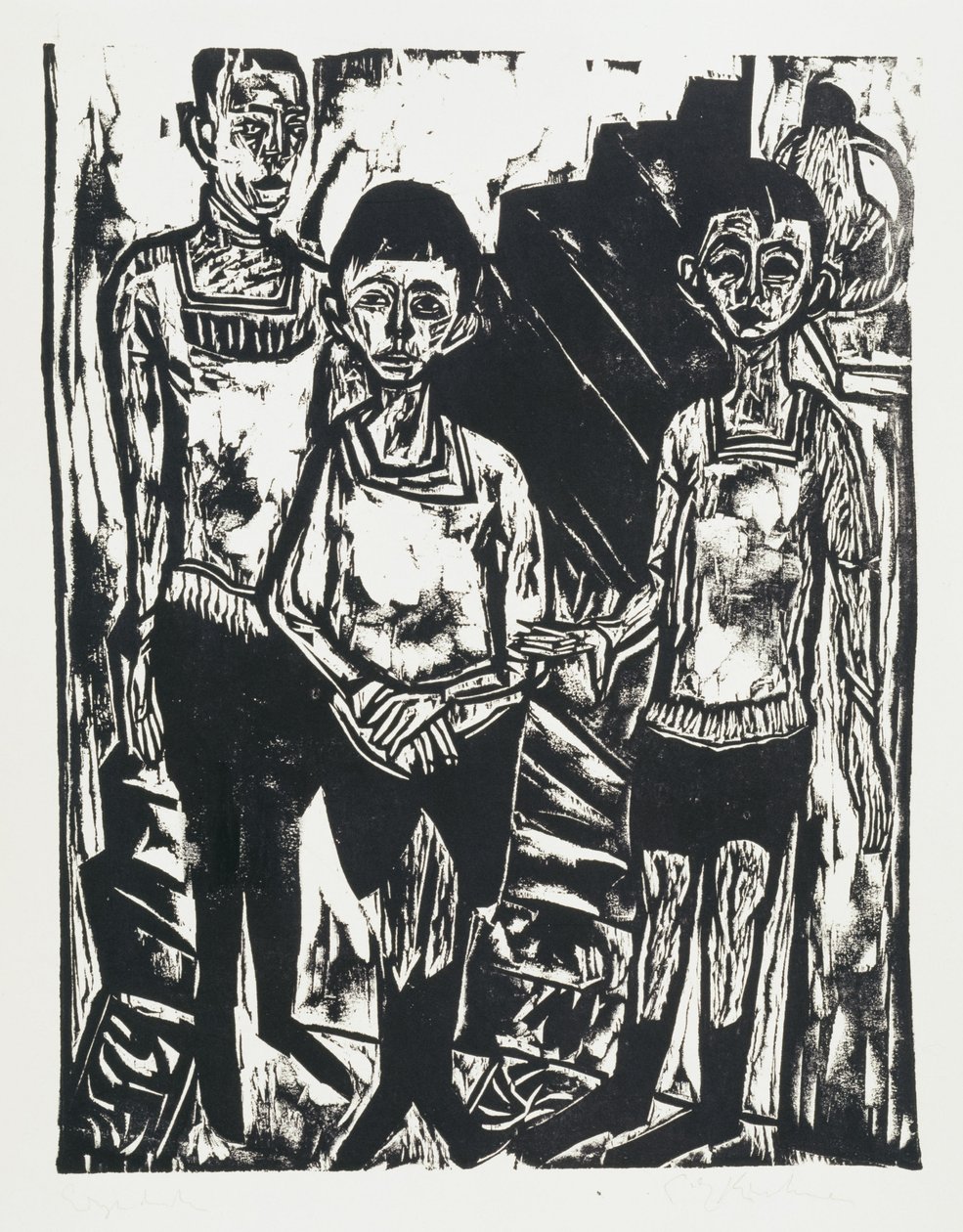 Tre pojkar (Fehrs söner) av Ernst Ludwig Kirchner