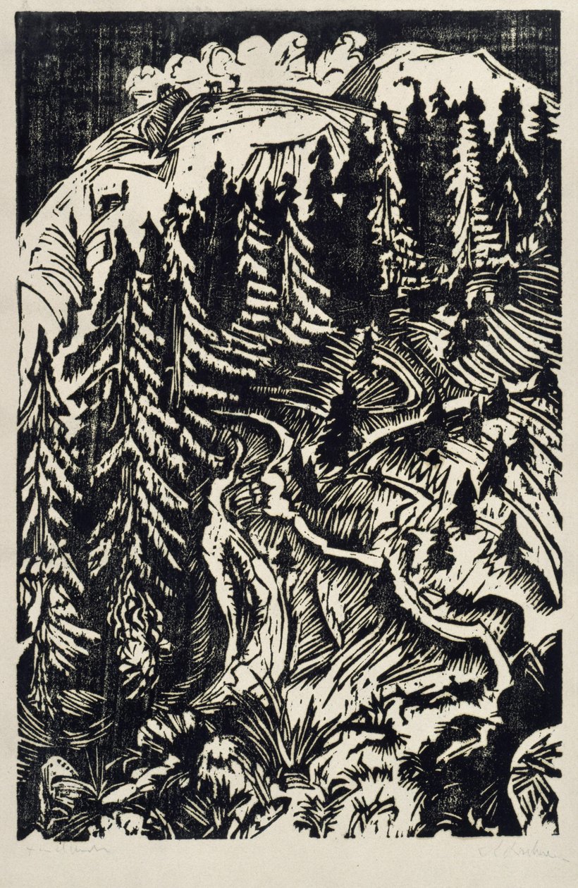Tre vägar av Ernst Ludwig Kirchner