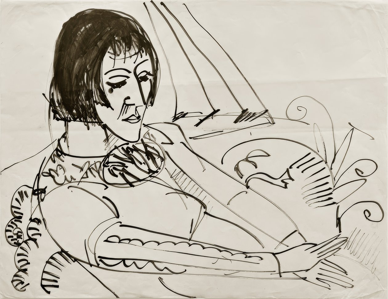 E.L. Kirchner, sittande kvinna (Erna) av Ernst Ludwig Kirchner