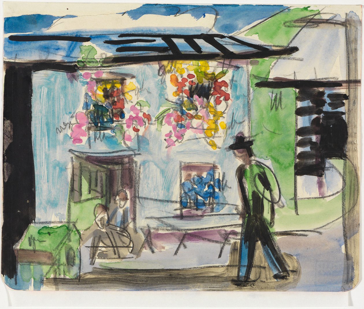 Ett litet hus med blomsterfönster av Ernst Ludwig Kirchner