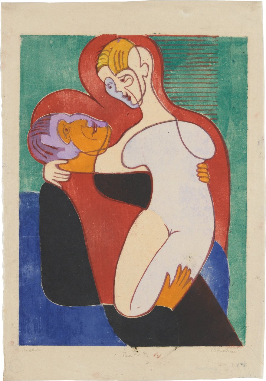 Elisabeth och Julius Hembus (Älskande par; Familjen Hembus) av Ernst Ludwig Kirchner