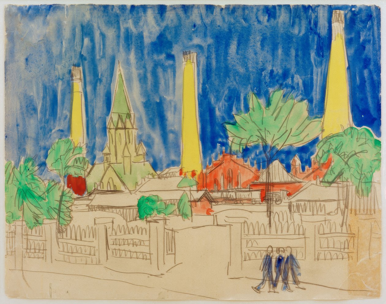 Fabrik i Dresden av Ernst Ludwig Kirchner