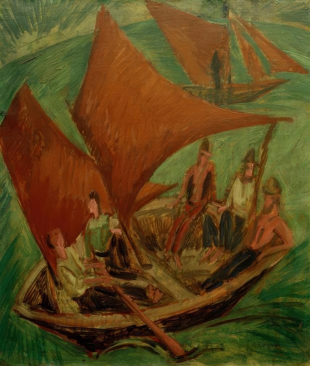 Fiskebåtar av Ernst Ludwig Kirchner