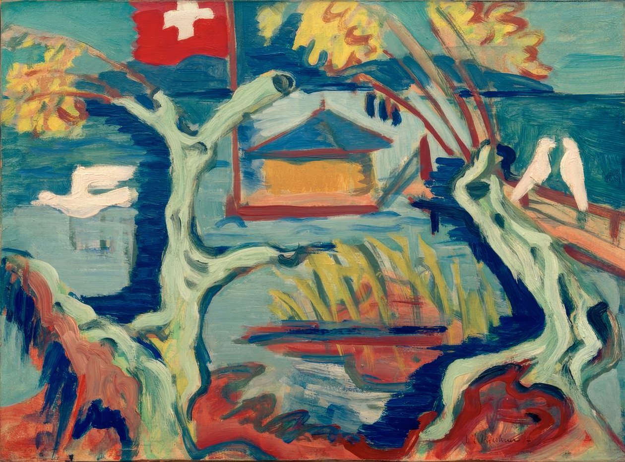 Fiskarstuga vid Bodensjön av Ernst Ludwig Kirchner