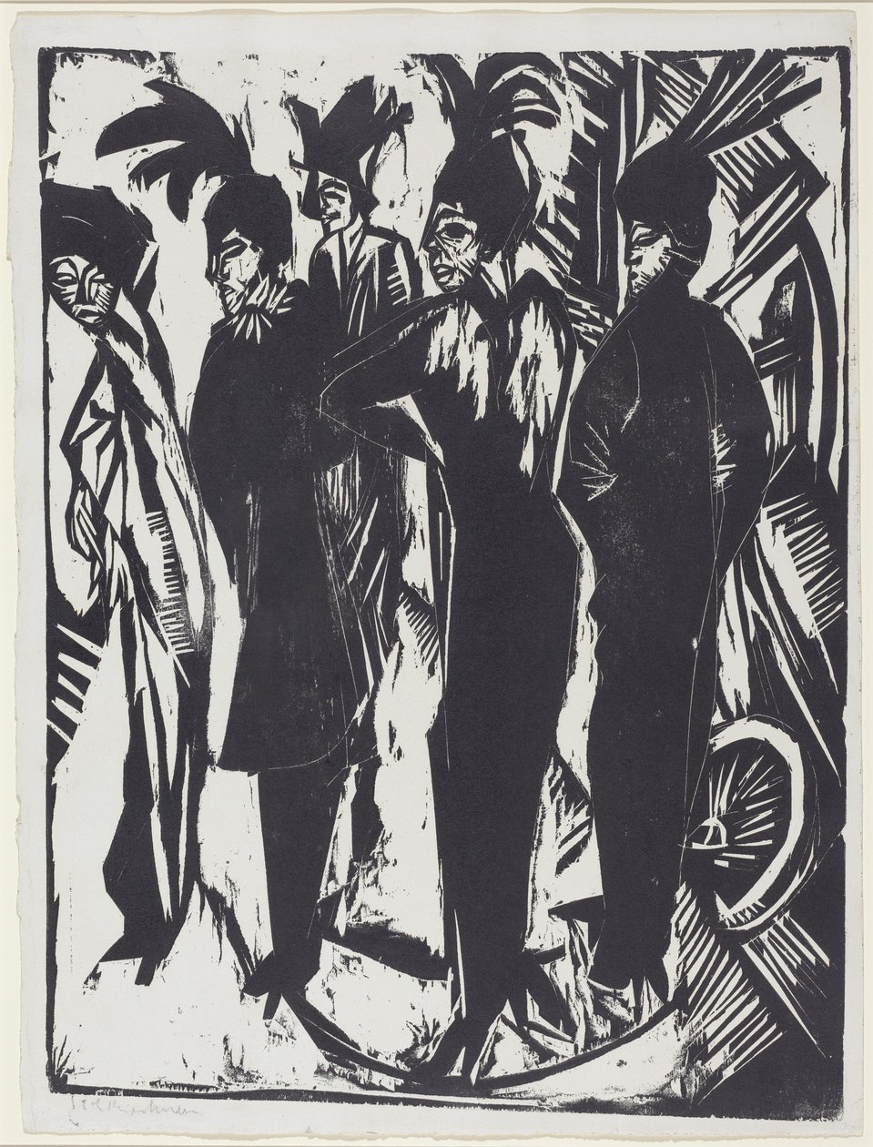 Fem kvinnor på gatan av Ernst Ludwig Kirchner