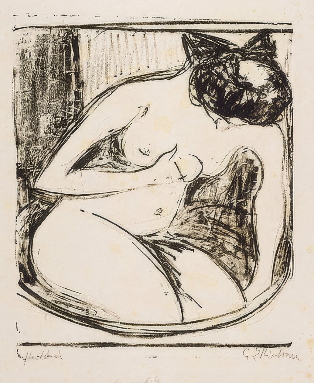 Frau im. 1908 av Ernst Ludwig Kirchner