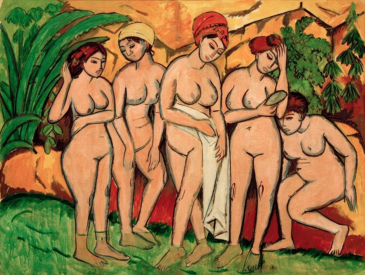 Kvinnor i badet av Ernst Ludwig Kirchner