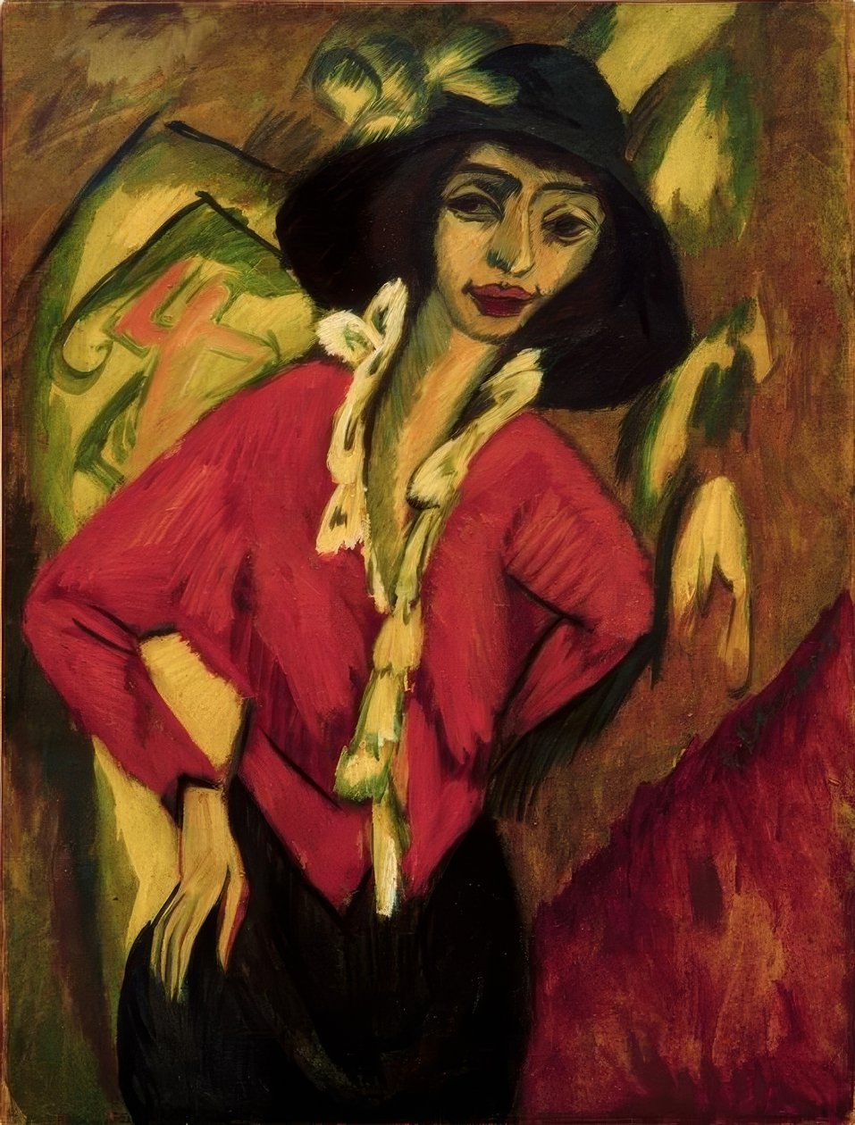 Kvinnans huvud, Gerda av Ernst Ludwig Kirchner