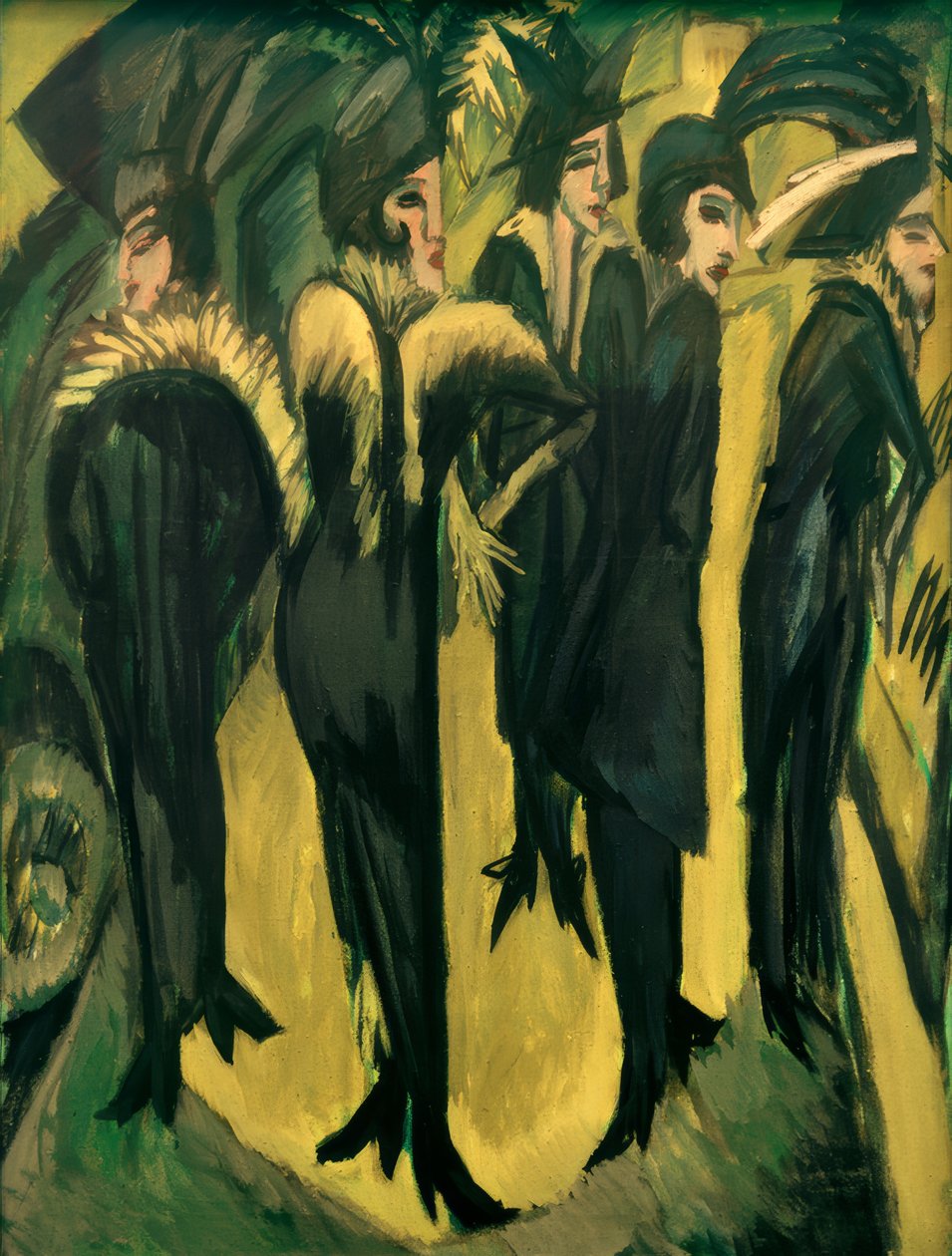 Fem kvinnor på gatan av Ernst Ludwig Kirchner
