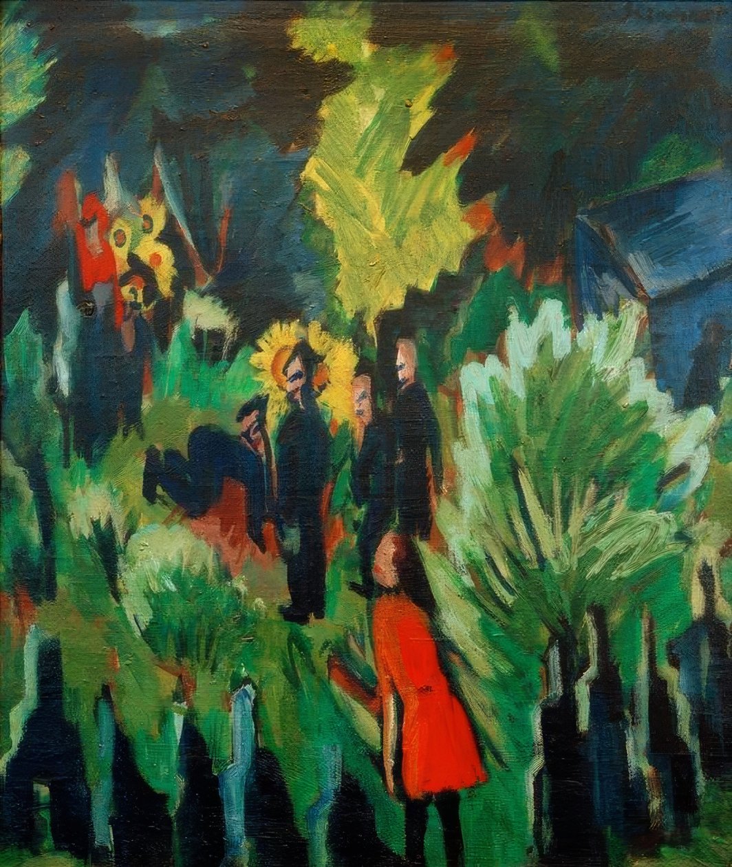 Graef trädgård i Jena av Ernst Ludwig Kirchner