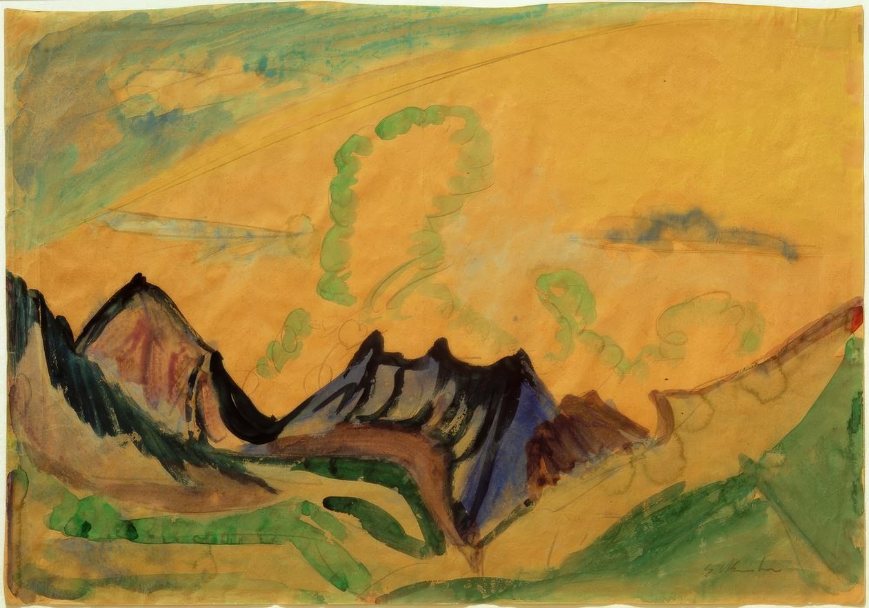 Bergslandskap av Ernst Ludwig Kirchner