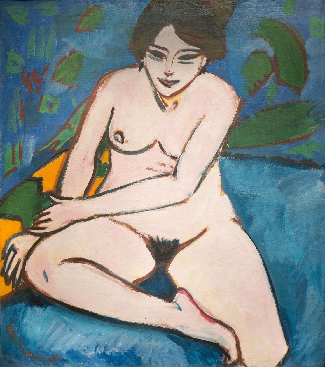 Tyska: Naken på blå mark Naken på blå mark av Ernst Ludwig Kirchner